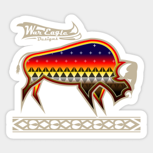 Protecting the people Gray Buffalo Sticker